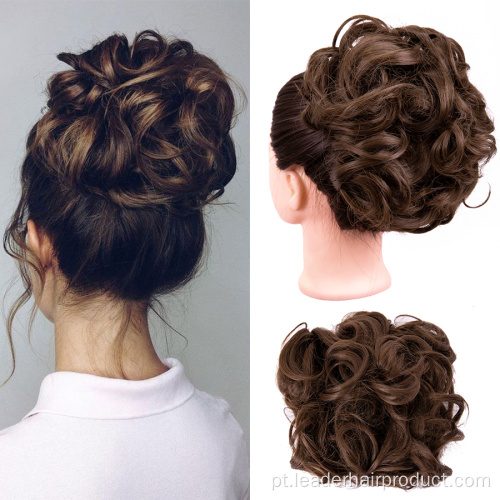 Scrunchie Combs Bun Curly Updo Hairpieces for Women